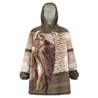 King Of Mycenae Agamemnon Wearable Blanket Hoodie Ancient Greek Mythology Classic Warrior Painting