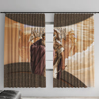 King Of Mycenae Agamemnon Window Curtain Ancient Greek Mythology Classic Warrior Painting
