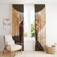 King Of Mycenae Agamemnon Window Curtain Ancient Greek Mythology Classic Warrior Painting