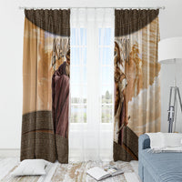 King Of Mycenae Agamemnon Window Curtain Ancient Greek Mythology Classic Warrior Painting