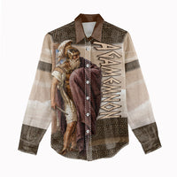 King Of Mycenae Agamemnon Women Casual Shirt Ancient Greek Mythology Classic Warrior Painting
