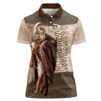 King Of Mycenae Agamemnon Women Polo Shirt Ancient Greek Mythology Classic Warrior Painting