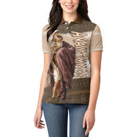 King Of Mycenae Agamemnon Women Polo Shirt Ancient Greek Mythology Classic Warrior Painting