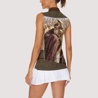 King Of Mycenae Agamemnon Women Sleeveless Polo Shirt Ancient Greek Mythology Classic Warrior Painting