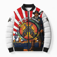 Bass Reeves Bomber Puffer Jacket Vintage African American Black Cowboy Western History