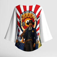 Bass Reeves Kimono Sleeve Blouse Vintage African American Black Cowboy Western History