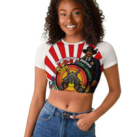 Bass Reeves Raglan Cropped T shirt Vintage African American Black Cowboy Western History