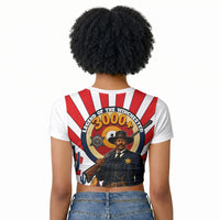 Bass Reeves Raglan Cropped T shirt Vintage African American Black Cowboy Western History