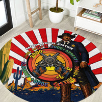 Bass Reeves Round Carpet Vintage African American Black Cowboy Western History