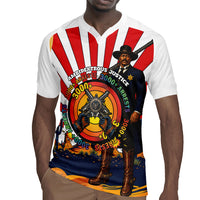 Bass Reeves Rugby Jersey Vintage African American Black Cowboy Western History