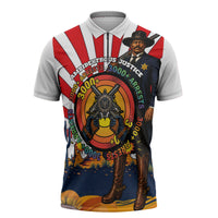 Bass Reeves Zipper Polo Shirt Vintage African American Black Cowboy Western History