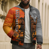 Bass Reeves Bomber Puffer Jacket Vintage Black Cowboy Old West Lawman