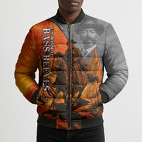 Bass Reeves Bomber Puffer Jacket Vintage Black Cowboy Old West Lawman