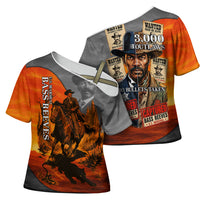 Bass Reeves Cross Shoulder Shirt Vintage Black Cowboy Old West Lawman