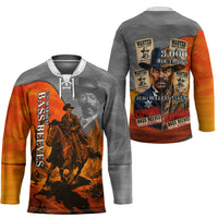 Bass Reeves Hockey Jersey Vintage Black Cowboy Old West Lawman
