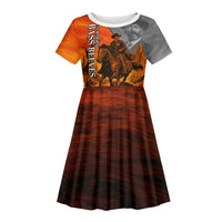Bass Reeves Kid Short Sleeve Dress Vintage Black Cowboy Old West Lawman