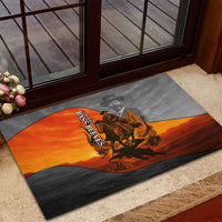 Bass Reeves Rubber Doormat Vintage Black Cowboy Old West Lawman