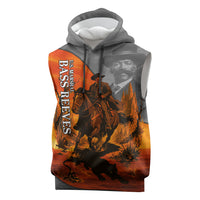 Bass Reeves Sleeveless Hoodie Vintage Black Cowboy Old West Lawman