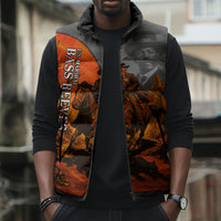 Bass Reeves Sleeveless Puffer Jacket Vintage Black Cowboy Old West Lawman