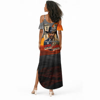 Bass Reeves Summer Maxi Dress Vintage Black Cowboy Old West Lawman
