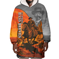 Bass Reeves Wearable Blanket Hoodie Vintage Black Cowboy Old West Lawman