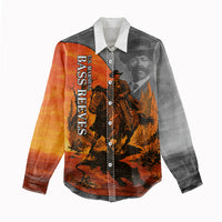 Bass Reeves Women Casual Shirt Vintage Black Cowboy Old West Lawman
