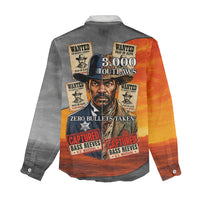 Bass Reeves Women Casual Shirt Vintage Black Cowboy Old West Lawman