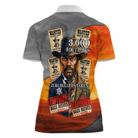 Bass Reeves Women Polo Shirt Vintage Black Cowboy Old West Lawman