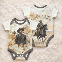Bass Reeves Spirit Frontier Legend Baby Onesie African American Marshal Horse Riding Western Watercolor