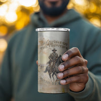 Bass Reeves Spirit Frontier Legend 4 in 1 Can Cooler Tumbler African American Marshal Horse Riding Western Watercolor