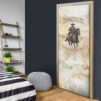 Bass Reeves Spirit Frontier Legend Door Cover African American Marshal Horse Riding Western Watercolor