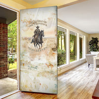 Bass Reeves Spirit Frontier Legend Door Cover African American Marshal Horse Riding Western Watercolor