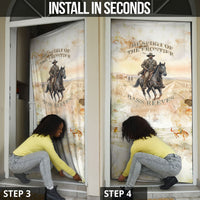 Bass Reeves Spirit Frontier Legend Door Cover African American Marshal Horse Riding Western Watercolor