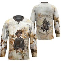 Bass Reeves Spirit Frontier Legend Hockey Jersey African American Marshal Horse Riding Western Watercolor