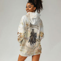 Bass Reeves Spirit Frontier Legend Hoodie Dress African American Marshal Horse Riding Western Watercolor