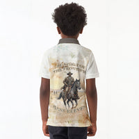 Bass Reeves Spirit Frontier Legend Kid Polo Shirt African American Marshal Horse Riding Western Watercolor