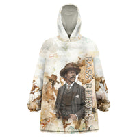 Bass Reeves Spirit Frontier Legend Kid Wearable Blanket Hoodie African American Marshal Horse Riding Western Watercolor