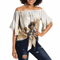 Bass Reeves Spirit Frontier Legend Off Shoulder Wrap Waist Top African American Marshal Horse Riding Western Watercolor