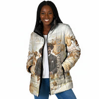 Bass Reeves Spirit Frontier Legend Padded Jacket African American Marshal Horse Riding Western Watercolor