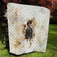 Bass Reeves Spirit Frontier Legend Quilt African American Marshal Horse Riding Western Watercolor