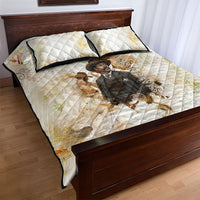 Bass Reeves Spirit Frontier Legend Quilt Bed Set African American Marshal Horse Riding Western Watercolor