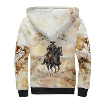 Bass Reeves Spirit Frontier Legend Sherpa Hoodie African American Marshal Horse Riding Western Watercolor
