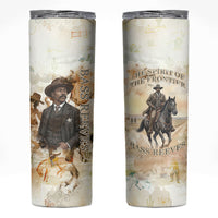 Bass Reeves Spirit Frontier Legend Skinny Tumbler African American Marshal Horse Riding Western Watercolor