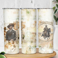 Bass Reeves Spirit Frontier Legend Skinny Tumbler African American Marshal Horse Riding Western Watercolor