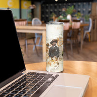 Bass Reeves Spirit Frontier Legend Skinny Tumbler African American Marshal Horse Riding Western Watercolor