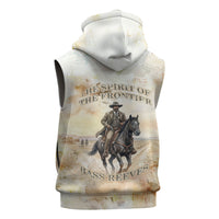 Bass Reeves Spirit Frontier Legend Sleeveless Hoodie African American Marshal Horse Riding Western Watercolor