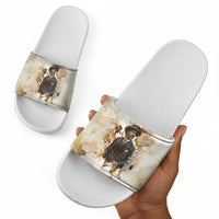 Bass Reeves Spirit Frontier Legend Slide Sandals African American Marshal Horse Riding Western Watercolor