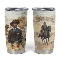 Bass Reeves Spirit Frontier Legend Tumbler Cup African American Marshal Horse Riding Western Watercolor