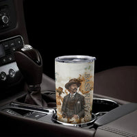 Bass Reeves Spirit Frontier Legend Tumbler Cup African American Marshal Horse Riding Western Watercolor
