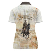 Bass Reeves Spirit Frontier Legend Women Polo Shirt African American Marshal Horse Riding Western Watercolor